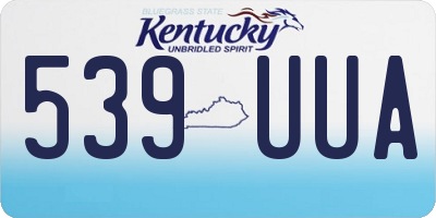 KY license plate 539UUA