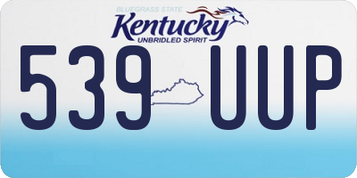 KY license plate 539UUP