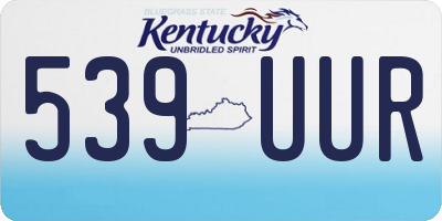 KY license plate 539UUR