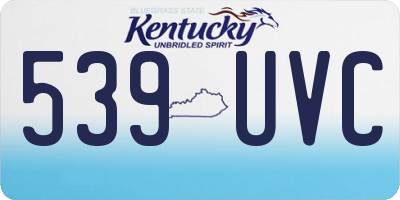 KY license plate 539UVC