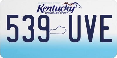 KY license plate 539UVE