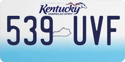 KY license plate 539UVF