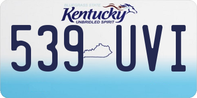 KY license plate 539UVI