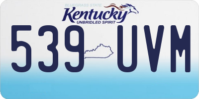 KY license plate 539UVM