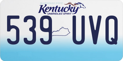KY license plate 539UVQ