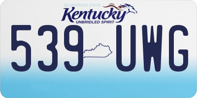 KY license plate 539UWG