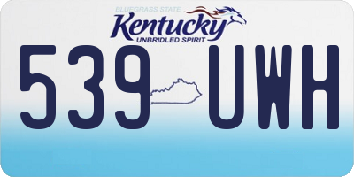KY license plate 539UWH
