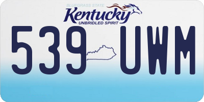 KY license plate 539UWM