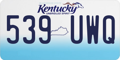 KY license plate 539UWQ