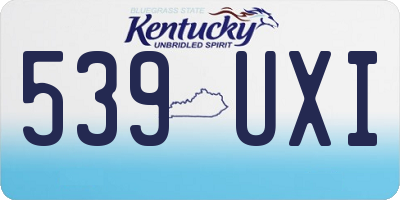 KY license plate 539UXI