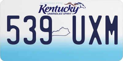 KY license plate 539UXM