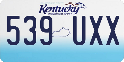 KY license plate 539UXX