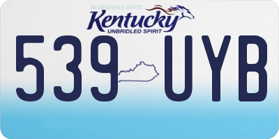 KY license plate 539UYB