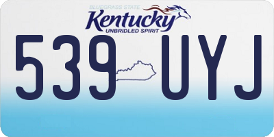 KY license plate 539UYJ