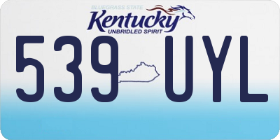 KY license plate 539UYL