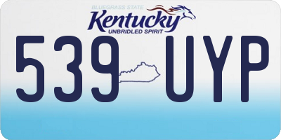 KY license plate 539UYP