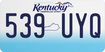 KY license plate 539UYQ