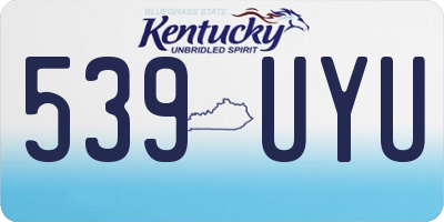 KY license plate 539UYU