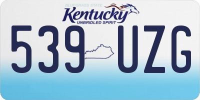 KY license plate 539UZG