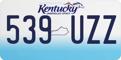 KY license plate 539UZZ
