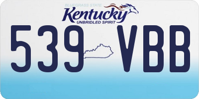 KY license plate 539VBB