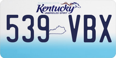 KY license plate 539VBX