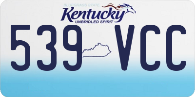 KY license plate 539VCC