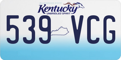 KY license plate 539VCG
