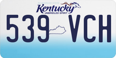 KY license plate 539VCH