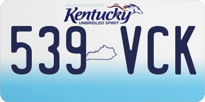 KY license plate 539VCK