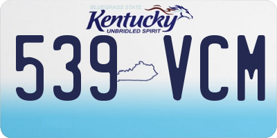KY license plate 539VCM