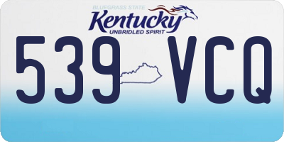 KY license plate 539VCQ