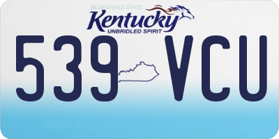 KY license plate 539VCU