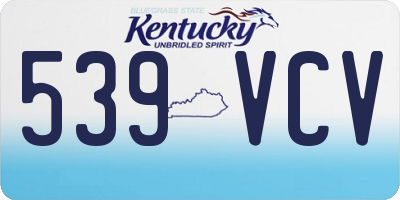 KY license plate 539VCV
