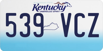 KY license plate 539VCZ