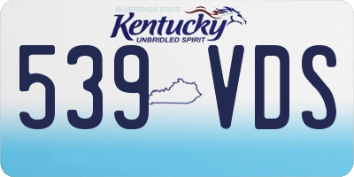 KY license plate 539VDS