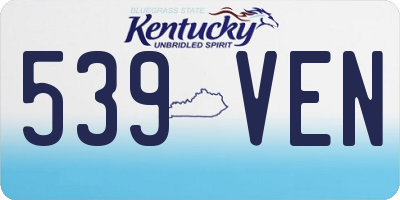 KY license plate 539VEN