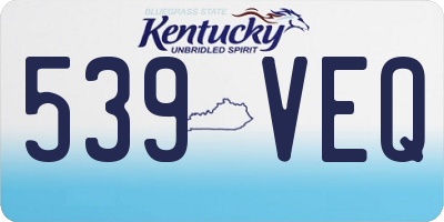 KY license plate 539VEQ