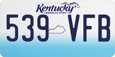 KY license plate 539VFB