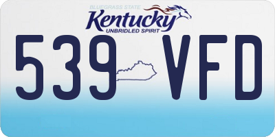 KY license plate 539VFD