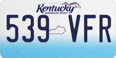 KY license plate 539VFR