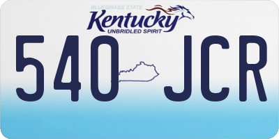 KY license plate 540JCR