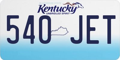 KY license plate 540JET