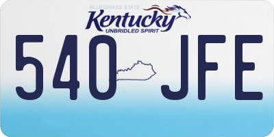 KY license plate 540JFE