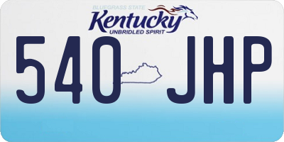 KY license plate 540JHP
