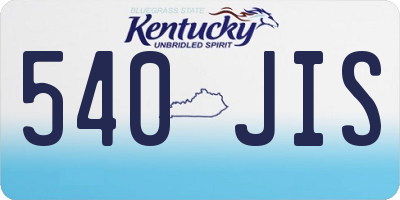 KY license plate 540JIS