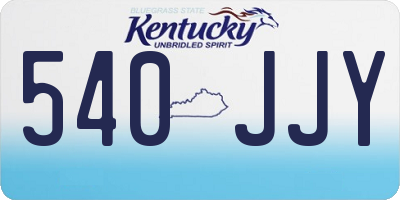 KY license plate 540JJY