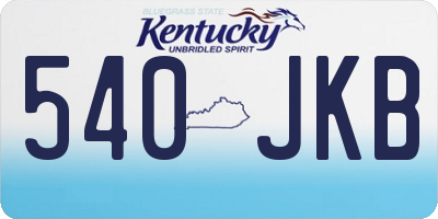 KY license plate 540JKB