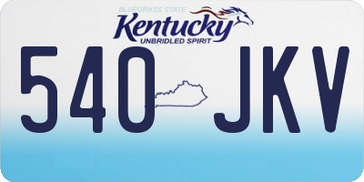 KY license plate 540JKV