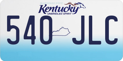 KY license plate 540JLC